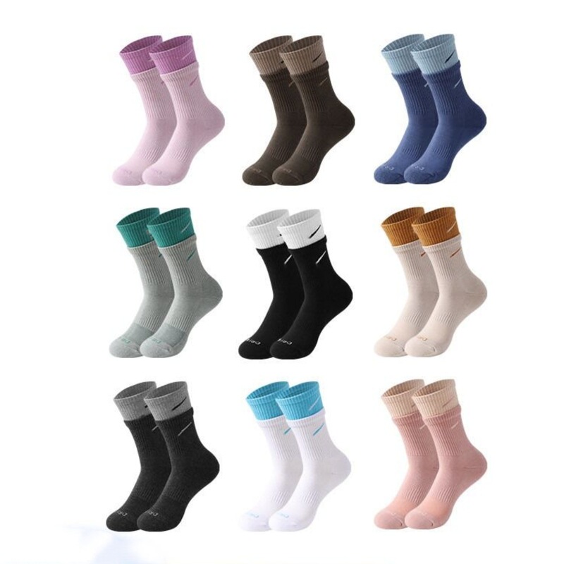 Suwan Nikes Socks for Men and Women, Mid-Calf Professional Sports Running Socks, Thickeneded Terry Socks, Sweat-Absorbent Fitness Yoga