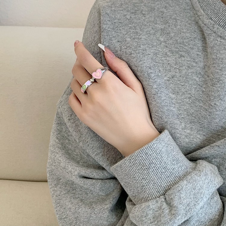 Brand cute fresh small design fashionable adjustable one size ring