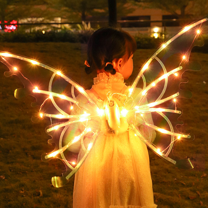 Glowing butterfly wings Children's toy little girl Gifts can move…