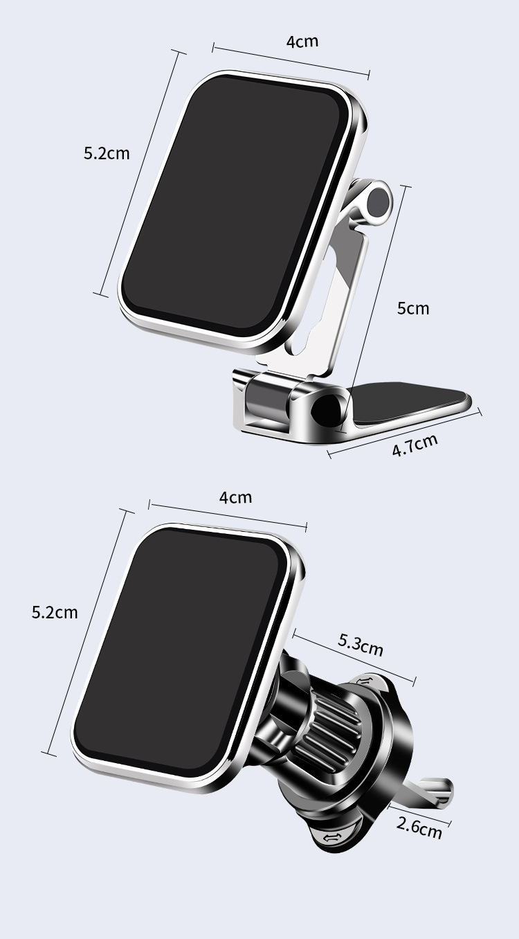 Foldable Magnet Car Mobile Phone Holder Magnetic Suction Air Outlet 2023 New Car Navigation Fixed Instrument Panel