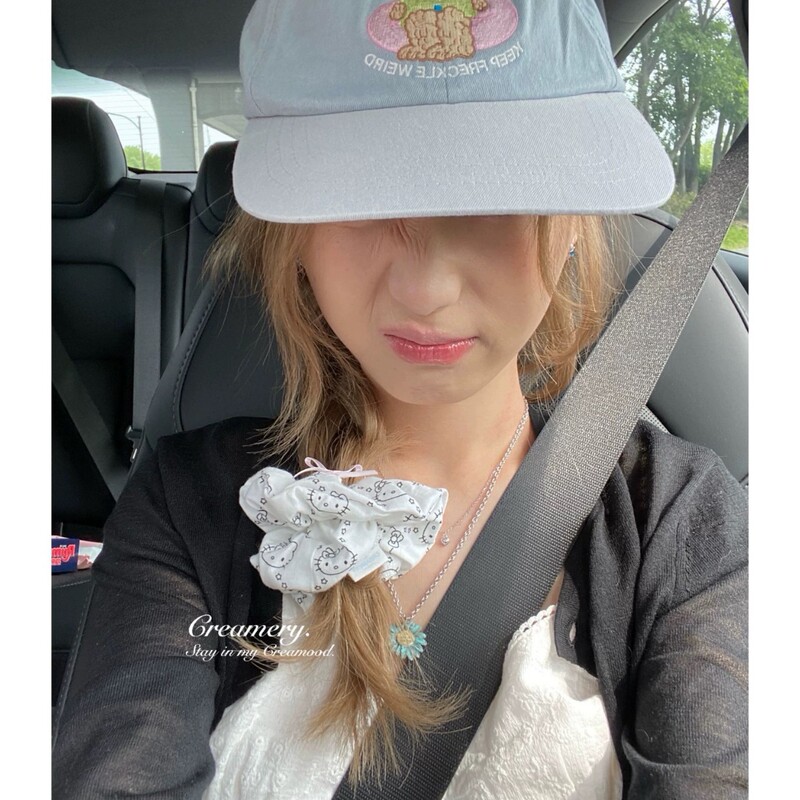 韩系新款白色kt猫咪蝴蝶结大肠发圈甜美少女小清新头饰马尾圈可爱|undefined