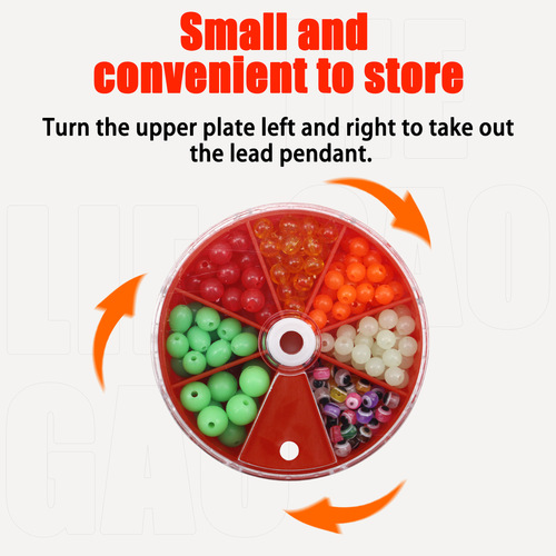 Liegao Road Asian blocking beads luminous green red fish eye luminous beads road skating fishing gear accessories Cross-border anti-collision blocking beans