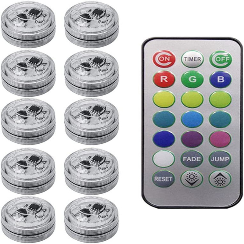 Luminous diving light LED remote control waterproof candle small tea atmosphere car light timing bath fish tank vase water floating light