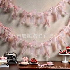 新品12pcs蝶結びプルオーバー誕生日パーティー装飾バレンタイン結婚式パーティー背景装飾布置物用