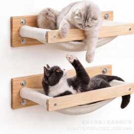 木质壁挂猫爬架墙壁式猫抓柱剑麻柱子猫玩具跳台抓板磨抓宠物玩具