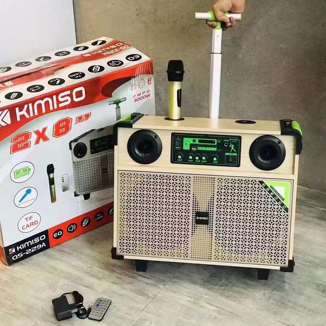 Nuevo QS - 229A doble altavoz Bluetooth inalámbrico de 8 pulgadas altavoz doble altavoz al aire libre alto volumen de baile cuadrado de alta calidad de sonido image 3