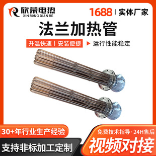 Customized Explosion-Proof Flange Stainless Steel Air Nitrogen Heavy Oil Water Thermal Oil Electric Heating Tube