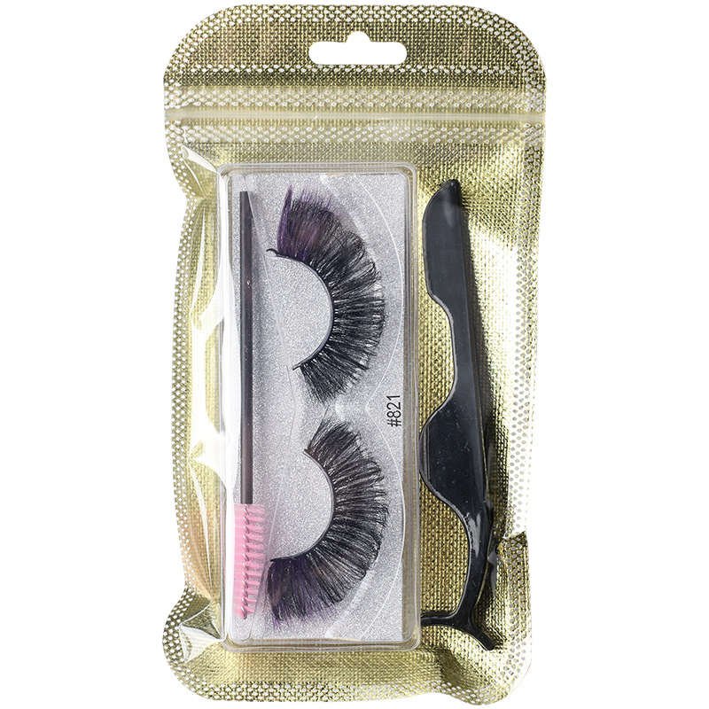 New One-pair Package 3d Natural Color False Eyelashes display picture 4