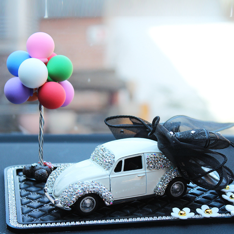 Decoración de coche, flor, modelo de coche, personalidad, diamantes, linda consola central femenina, aromaterapia de coche, decoración interior de coche