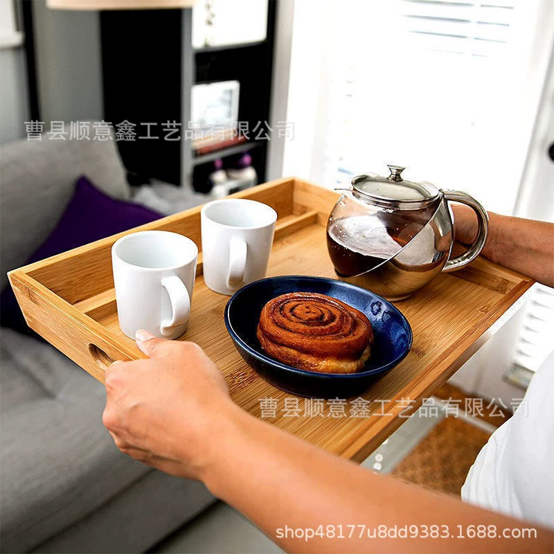 Бамбуковая чайная чашка для хранения воды чашка для домашнего обихода большой гостиничный ресторан барбекю поднос бамбуковая деревянная прямоугольная чайная тарелка из цельного дерева