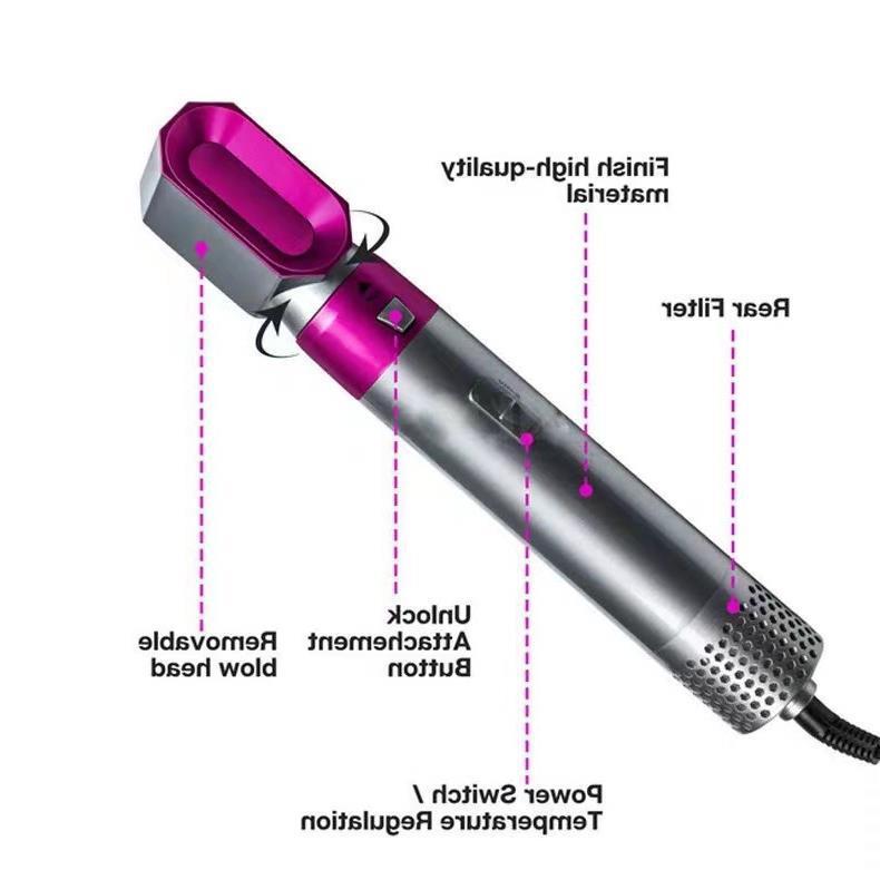 アマゾン越境販売 ヘアアイロン 五in一 ホットエアブラシ ヘアドライヤー ヘアアイロン ストレートヘアブラシ ヘアドライヤー 自動吸収機能付き|undefined