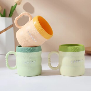 Wholesale Dropshipping Double-Layer Mouthwash Cup, Thickened Imitation Ceramic Toothbrush Cup, Family Parent-Child Cup, Couple Bamboo Cup, Toothbrushing Cup