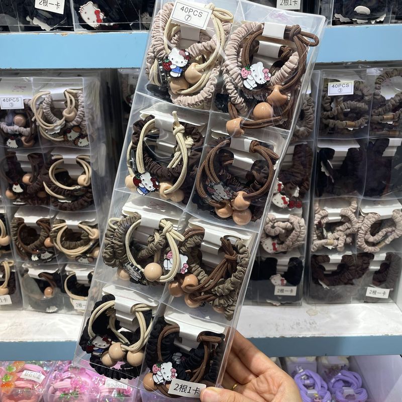 轻奢法式真丝桑蚕丝组合装波光发圈发饰 感弹力发带橡皮筋头绳女|undefined
