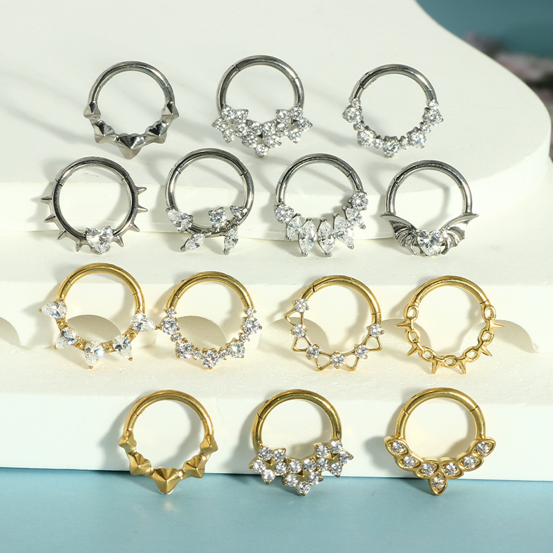 Pointed titanium steel lip stud product view