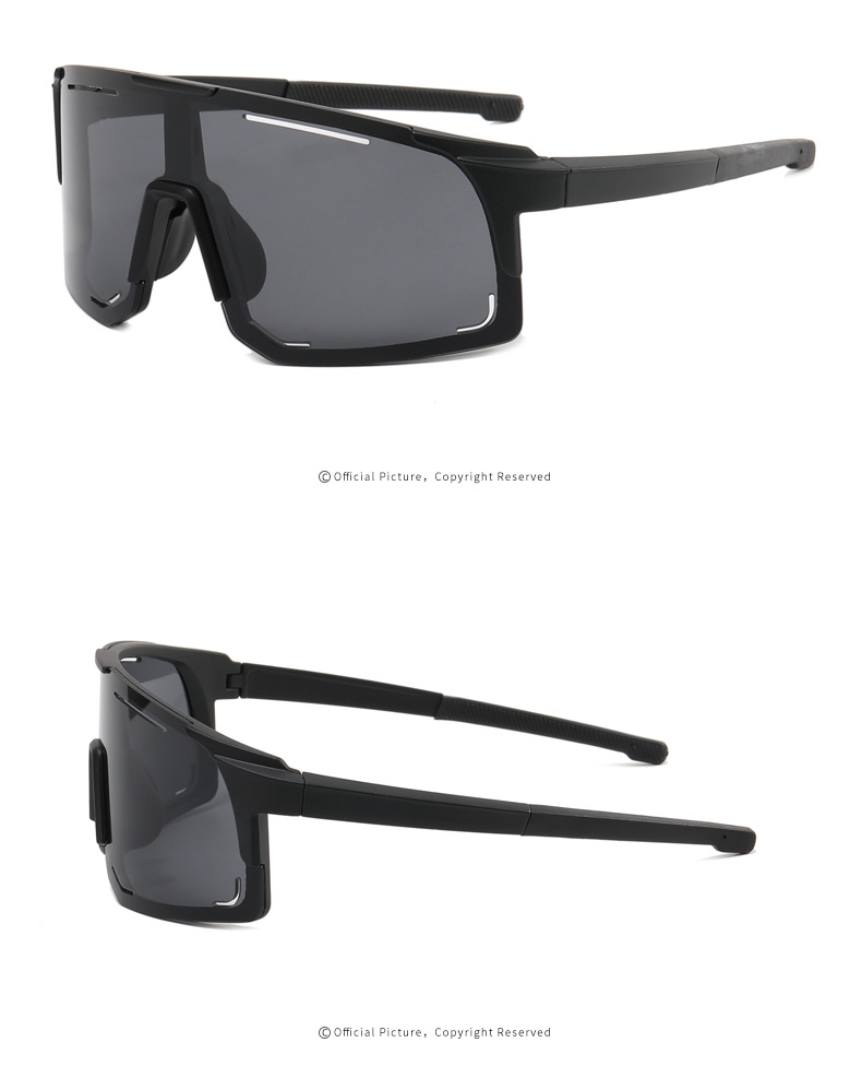 Fashion Sports Gradient Color Pc Biker Half Frame Sports Sunglasses display picture 1