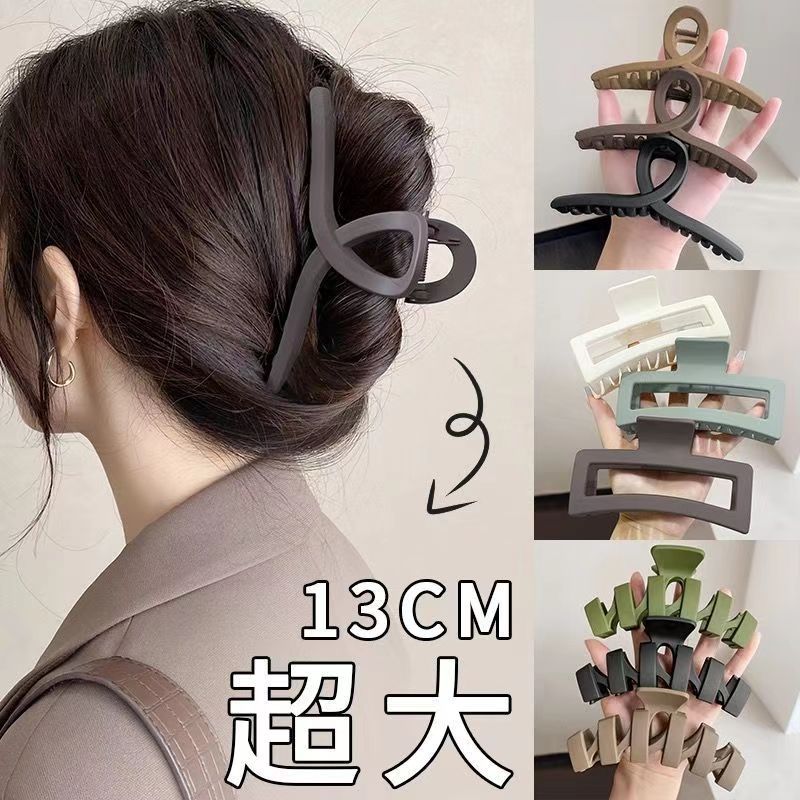 发夹女2024年新款超大号抓夹后脑勺盘发鲨鱼夹发量多发卡夹子头 4