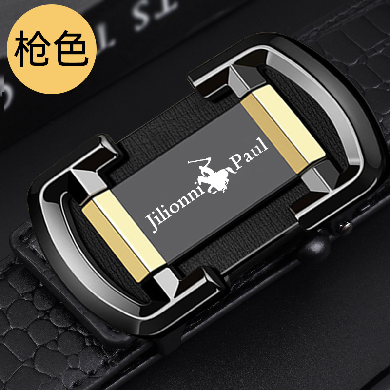 Cinturón de los nuevos hombres hebilla automática piel de vaca moda negocios elite pantalones de los hombres cinturón versátil casual cocodrilo patrón cinturón