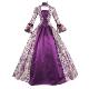 2025 New Cross-border European and American Retro Long Sleeve Dress Printed Elegant Evening Dress Role Playing dress