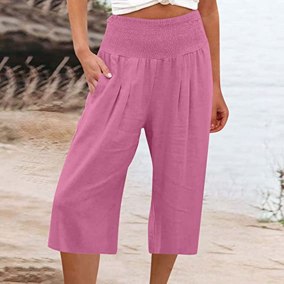 Women's Daily Simple Style Solid Color Calf-Length Casual Pants display picture 5