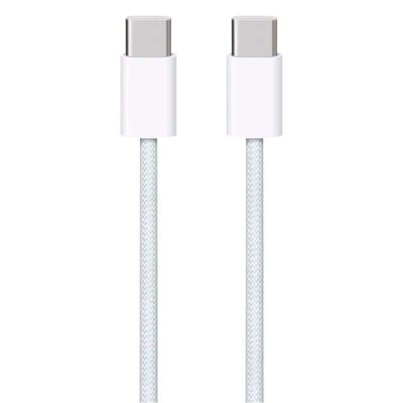 Cable de Datos Trenzado Doble Tipo C PD Carga Rápida de Tela Trenzada para Celular y Laptop