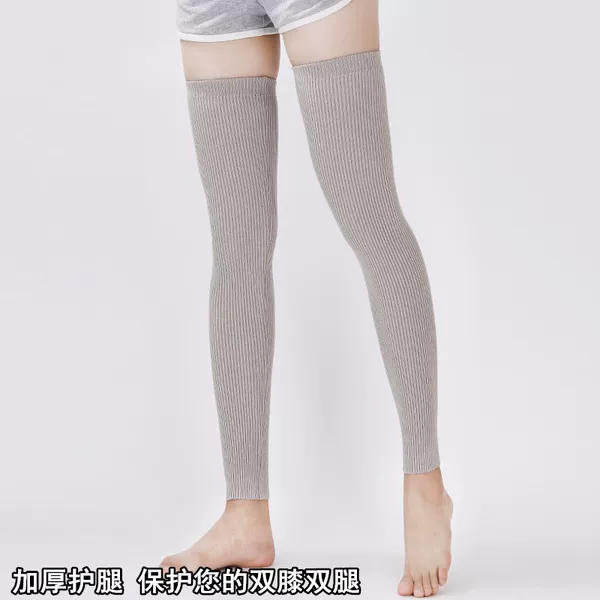 Wool Lengthened Knee Pad Warm Old Cold Leg Men and Women Autumn and Winter Thickened Wool Leg Knee Pad Socks Student Style