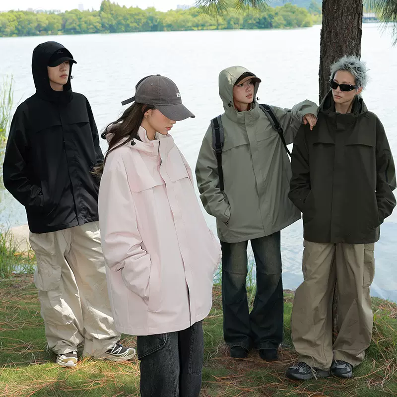 某骆同款两件套户外登山服三合一可拆卸防风男女保暖防水透气进藏