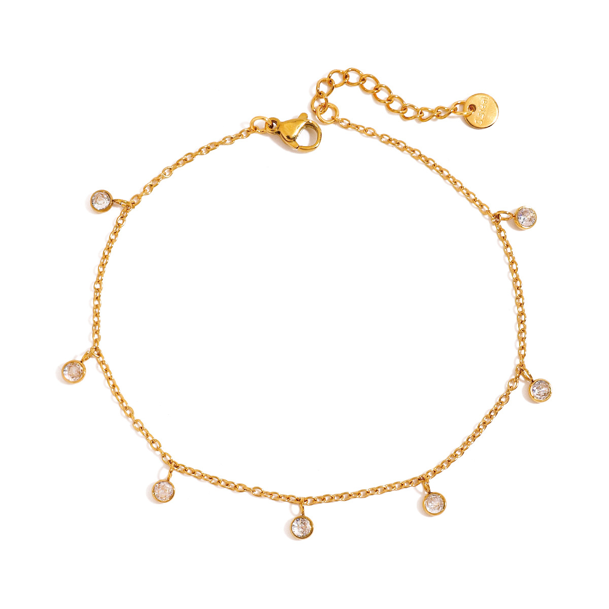 Wanxing playa de verano minimalista de oro de acero inoxidable de 18 quilates de zircon transfronterizo tobillas de vacaciones pie accesorios
