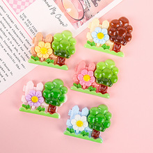 滴油彩色花系列diy饰品配件发夹抓夹树脂配件头绳水杯奶油胶配饰