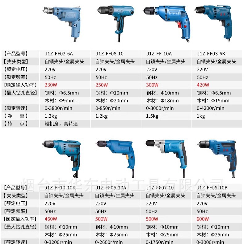 Juego de taladro de mano de alambre Dongcheng al por mayor Taladro de impacto Destornillador doméstico Taladro eléctrico Herramientas eléctricas al por mayor