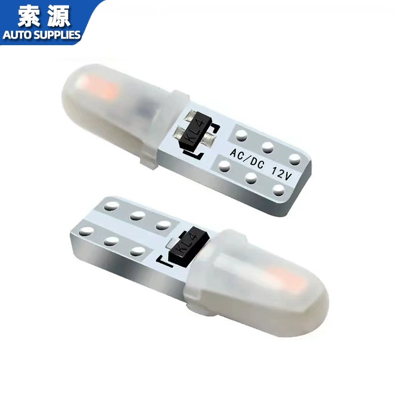 Автомобильная светодиодная лампа T5 2SMD 3014 3020 приборная панель лампа среднего управления фары 3D астигматизм индикатор