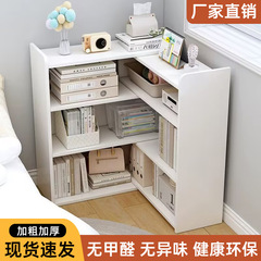 实木书柜书架落地可伸缩转角书柜床边置物架儿童学生多层储物柜