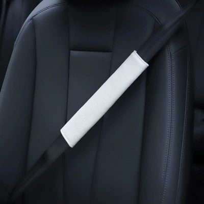 Car Seat Belt Shoulder Cover Car Cotton and Linen Seat Belt Protective Cover Anti-Wear Car Seat Belt Shoulder Cover (Seat belt shoulder pad) - cotton-and-linen-white-shoulder-pad