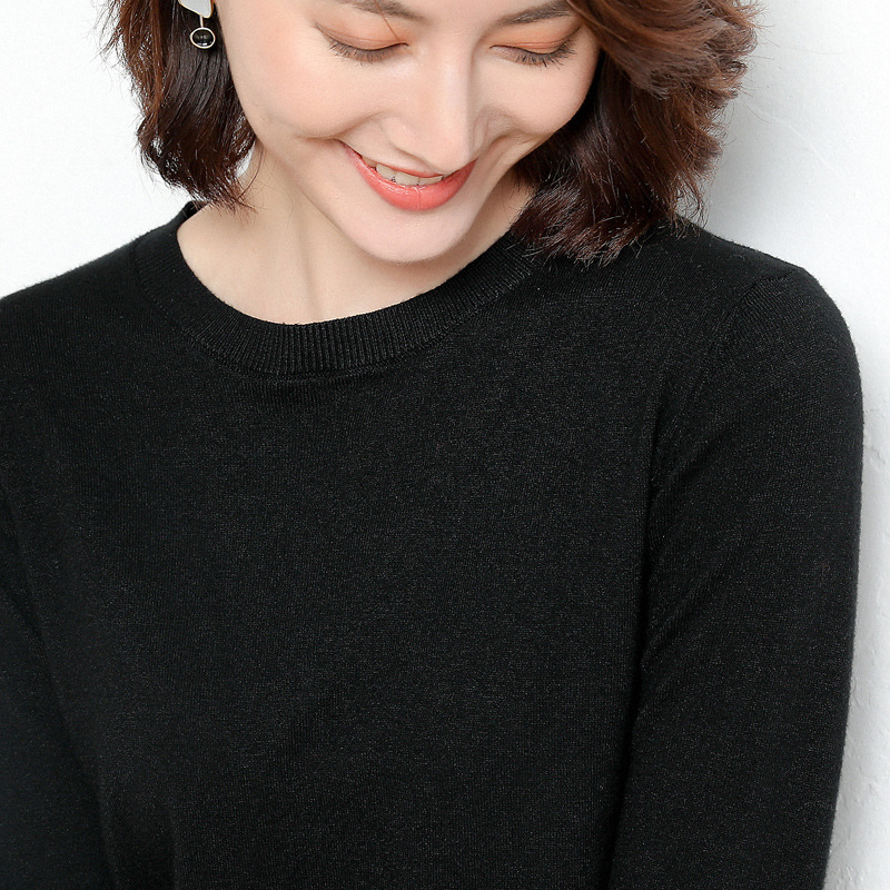 Off-Season Clearance Autumn and Winter Round-Neck Cashmere Sweater Loose Large Size Knitted Base Shirt Women's Thin Sweater Sn6091 Off-Season Clearance Autumn and Winter Round-Neck Cashmere Sweater Loose Large Size Knitted Base Shirt Women's Thin Sweater Sn6091