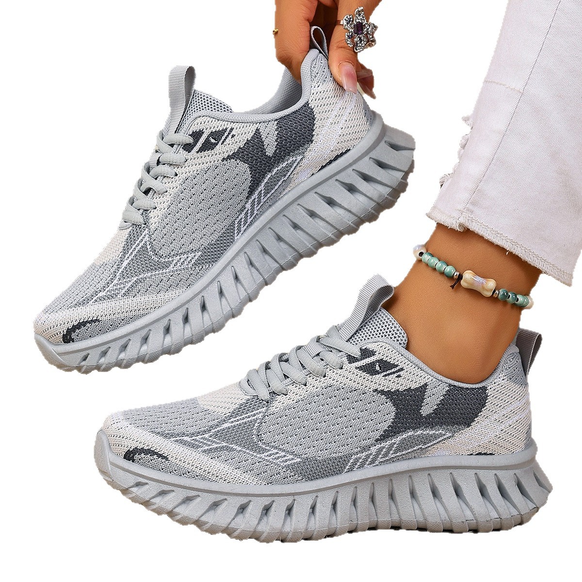 Wholesale Cross-border Women's Shoes, New Spring And Autumn Versatile Thick-soled Sneakers, Fashionable Non-slip_vogvips.com