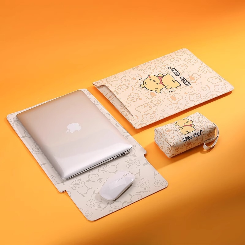25 New Winnie the Pooh Laptop Sleeve Waterproof Storage Small Bag Niche Tablet Storage Bag