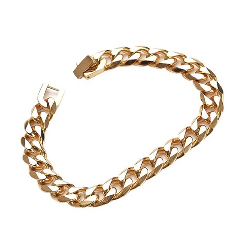 International and Domestic Popular Titanium Steel Retro Men's Bracelet Trendy Accessories Wholesale Six-Sided Grinding Cuban Chain