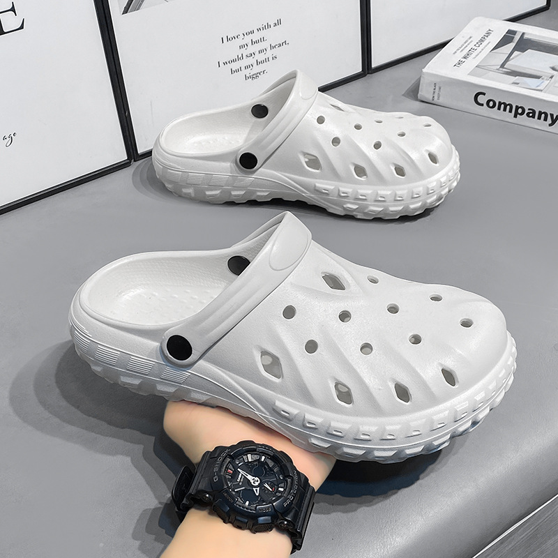 Zapatos con agujeros, sandalias 2025, tendencia de verano, uso exterior, suela gruesa, sentido transpirable de la mierda, celebridades de Internet, nuevas sandalias de ocio en la playa image 4