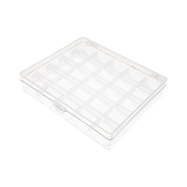 裁縫用品のボビンの透明なプラスチックの箱の収納箱の分類の部品の箱のインサートは取り外して厚い箱を厚くすることができます。|undefined