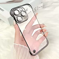 Чехол для телефона Apple iPhone 11–17 серии, ультратонкий прозрачный с защитой объектива