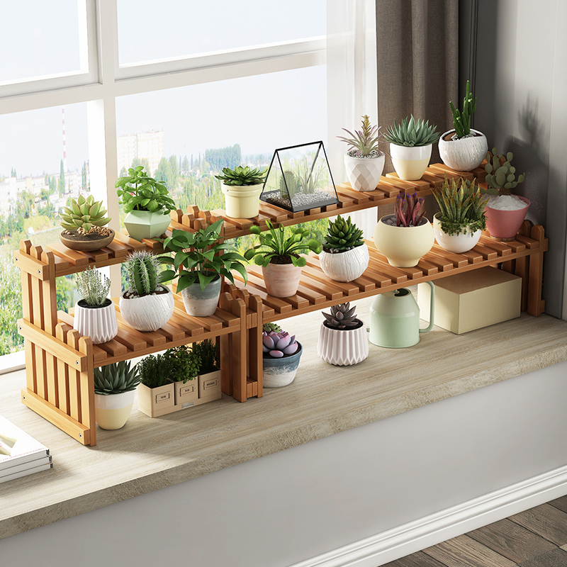 Wholesale window sill flower rack succulent storage rack floor-standing multi-layer office desktop storage rack space-saving bay window plant