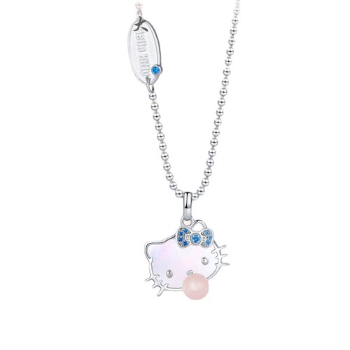 HelloKitty bubble gum necklace for women, light luxury niche Hello Kitty clavicle chain as a birthday gift for best friend and girlfriend