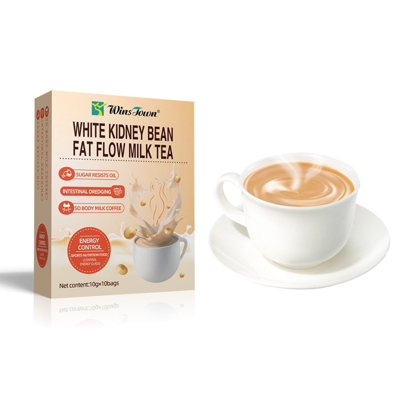 MILK COFFEE跨境白芸豆奶茶WHITE KIDNEY BEANFAT FLOW MILK TEA