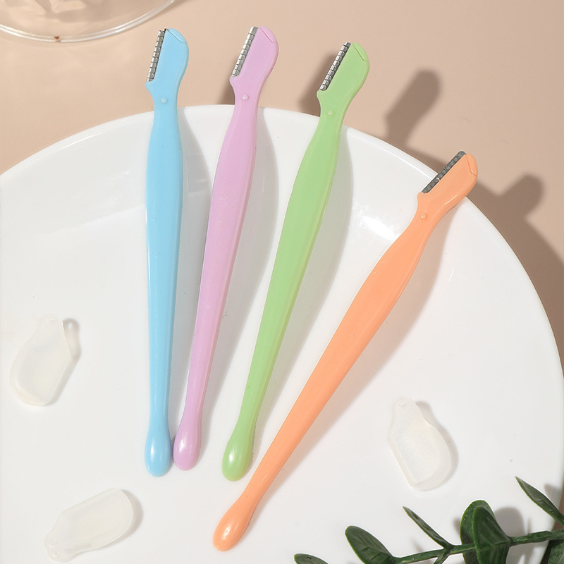 Women's straight handle mini eyebrow trimmer small scraper eyebrow scraper macro blade scraper razor eyebrow cutter tool