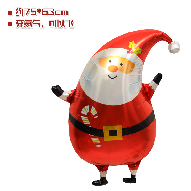 Tienda ventana Decoración Accesorios juguete globo Navidad caramelo muleta ancianos muñeco de nieve árbol de Navidad globo foto