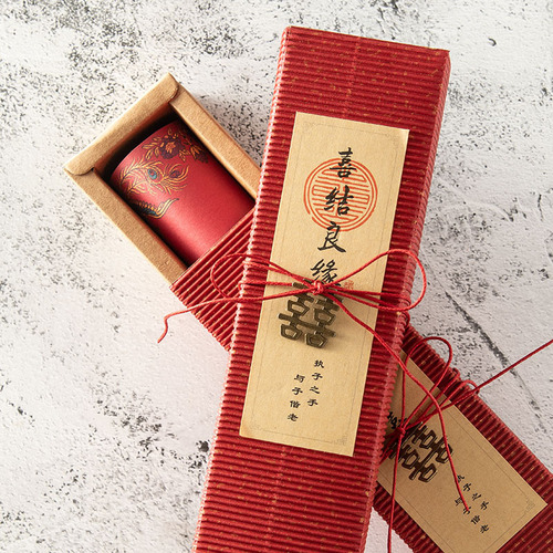 Personalized scroll retro invitation wedding creative invitation Chinese traditional Chinese style wedding invitation