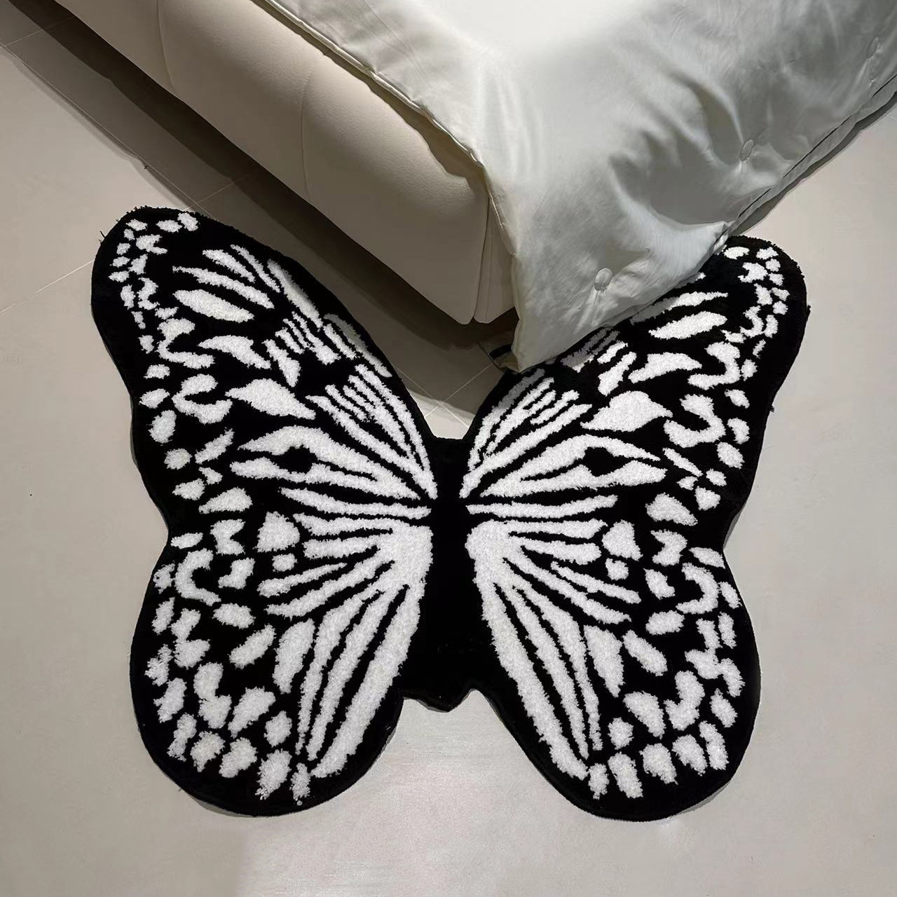 Ins Wilton tejido alfombra de mariposa cifrado concavo mano pistola de púas manta de borde Amazon flocado plegable image 7