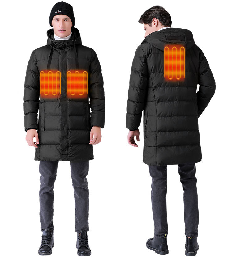 Beheizbare Herrenjacke Für Den Winter Dicker Langer Mantel_voghion.com