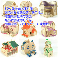 Children's intelligence development wooden puzzle 3D wooden puzzle suitable for park night market square stall