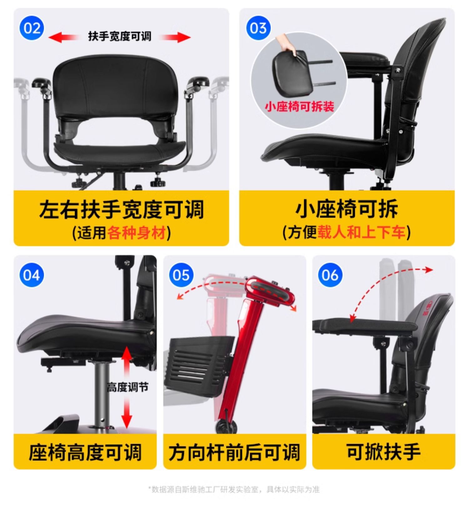 Elderly Scooter Four-Wheel Electric Disabled Home Double Elderly Scooter Foldable Electric Wholesale