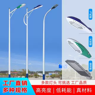 灯厂定制路灯户外杆一体杆6米路灯杆子市电工程单臂双臂路灯杆
